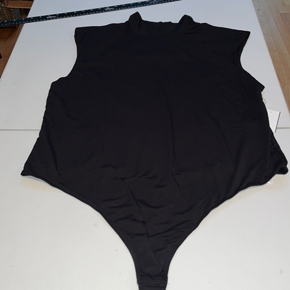 Good American size 14-16 black mock turtle neck power thong bodysuit NWT - Picture 1 of 11